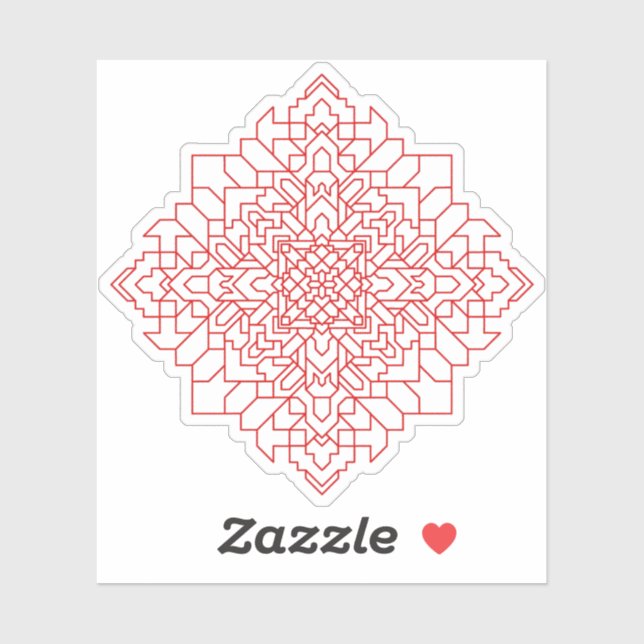 Pegatina Mandala geométrica #14 (Hoja)