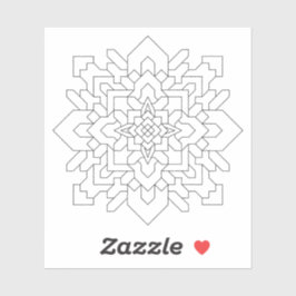 Pegatina Mandala geométrica #1 transparente