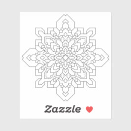 Pegatina Mandala geométrica #4 transparente