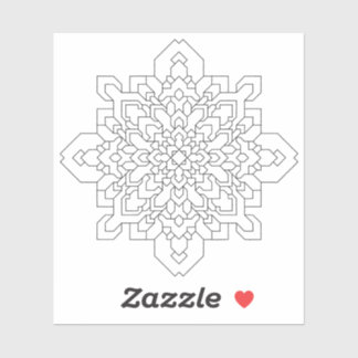 Pegatina Mandala geométrica #4 transparente