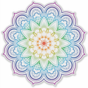 Pegatina Mandala geométrica transparente