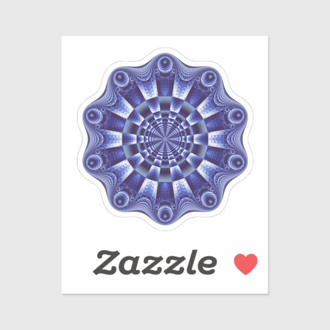 Pegatina Mandala púrpura (Hoja)