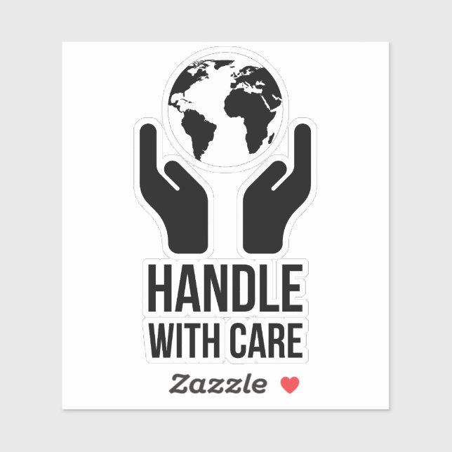 Pegatina Manejar con cuidado (Hoja)