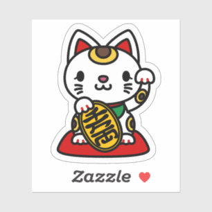 Pegatina Maneki Neko (Gato Suertudo)