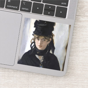 Pegatina Manet - Berthe Morisot con un ramo de violetas