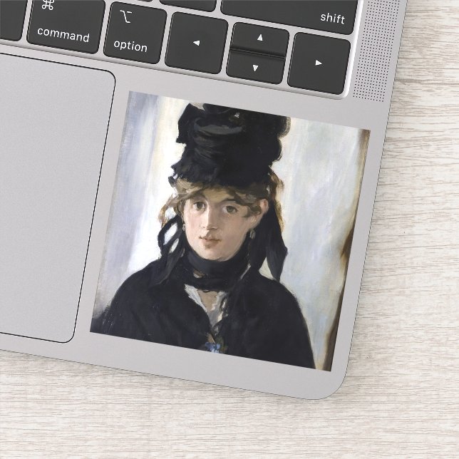 Pegatina Manet - Berthe Morisot con un ramo de violetas (Detalle)