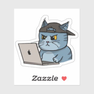 Pegatina Manga-Style IT Cat