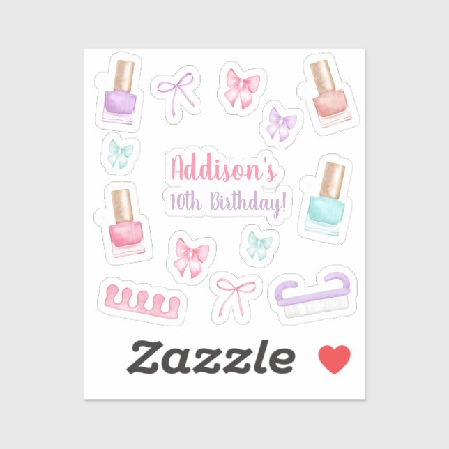 Pegatina Mani-Pedi Party Manicure Pedicure Nail Polish (Hoja)