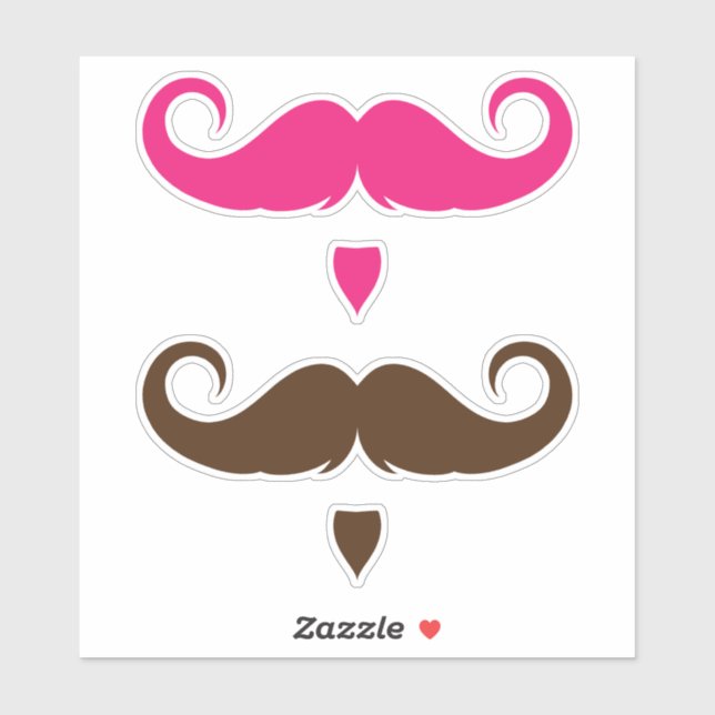 Pegatina Manillar de personalizable Mustache (Hoja)