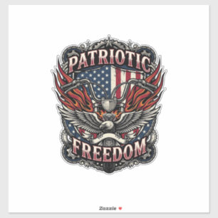 Pegatina Manillares de libertad patriótica Motociclista Lib