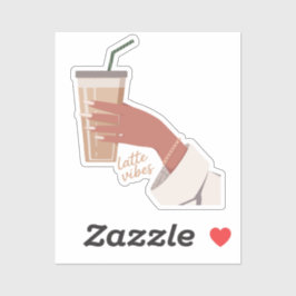Pegatina Mano sosteniendo una taza de café