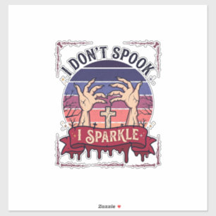 Pegatina Manos de Zombie Brillantes de Spook Halloween Sang