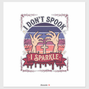 Pegatina Manos de Zombie Brillantes de Spook Halloween Sang