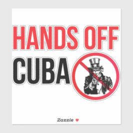 Pegatina Manos Fuera de Cuba