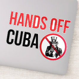 Pegatina Manos Fuera de Cuba