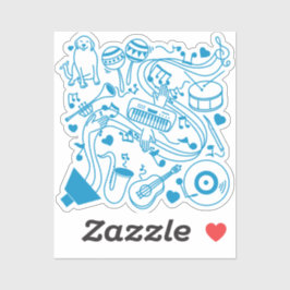 Pegatina Manos musicales - Diseño ASL