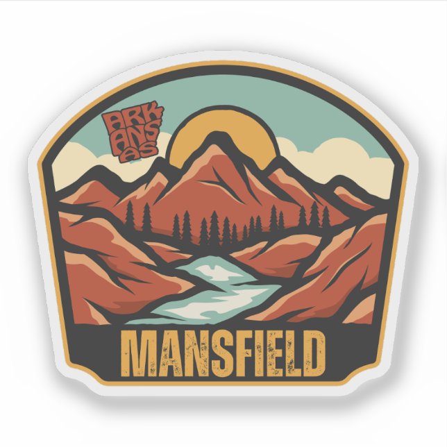Pegatina Mansfield, Arkansas  (Anverso)