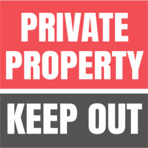 Pegatina Mantener fuera de la propiedad privada