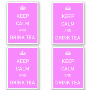 Pegatina Mantener la calma y beber el meme del té