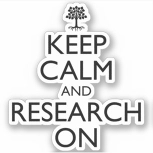 Pegatina Mantener La Calma Y La Investigación Sobre La Gene