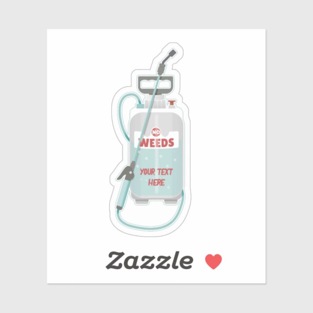 Pegatina Mantenimiento de huertas de rociado de maleza (Hoja)