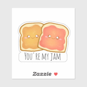 Pegatina Mantequilla De cacahuete Y Tostada De Jelly De Fre