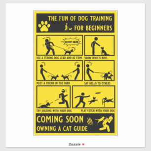 Pegatina Manual de instrucciones de entrenamiento de perros