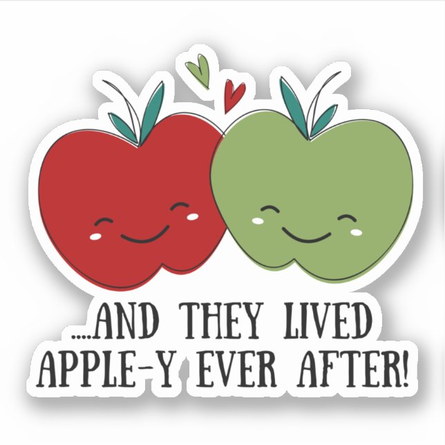 Pegatina Manzana corta (Anverso)