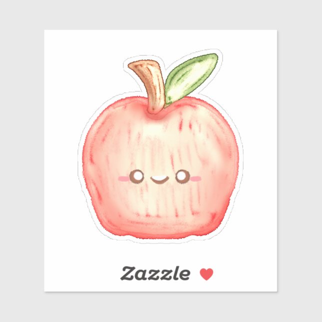 Pegatina Manzana de frutas acuáticas (Hoja)