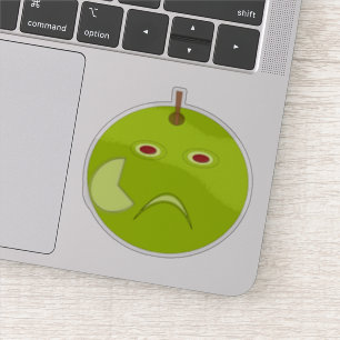 Pegatina Manzana malvada con forma de Halloween Scar