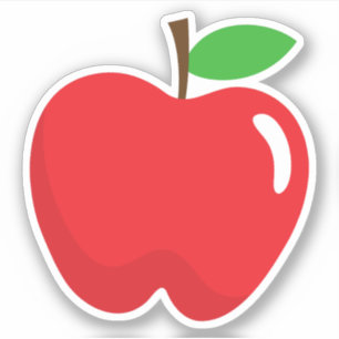 Pegatina manzana roja