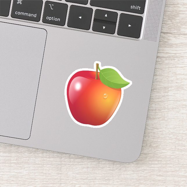 Pegatina Manzana roja dulce (Detalle)