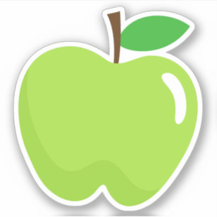 Pegatina manzana verde fresca