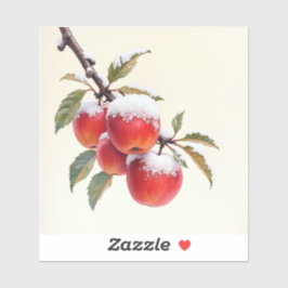 Pegatina Manzanas y nieve