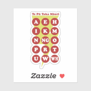 Pegatina Maorí Alphabet Learning Te Reo