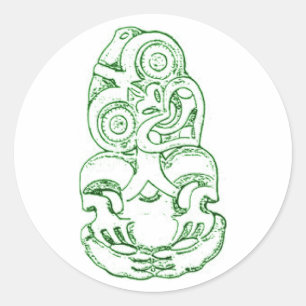 Pegatina maorí del bosquejo de Hei-Tiki