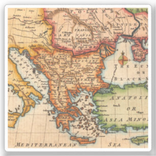 Pegatina Mapa antiguo inspirado (2)