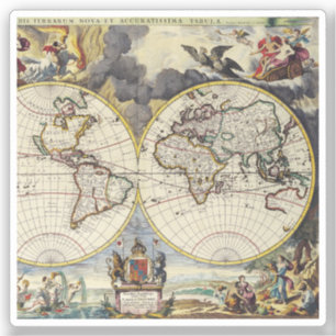 Pegatina Mapa antiguo inspirado (4)