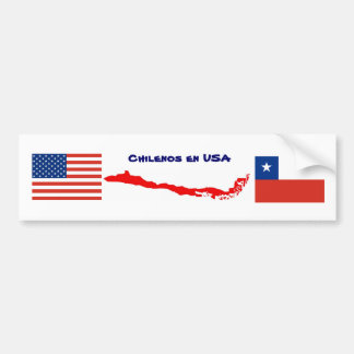 Pegatina Mapa Chile los E.E.U.U. 1