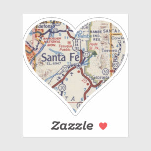 Pegatina Mapa de amor Santa Fe