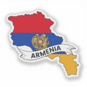 Pegatina Mapa de bandera de Armenia