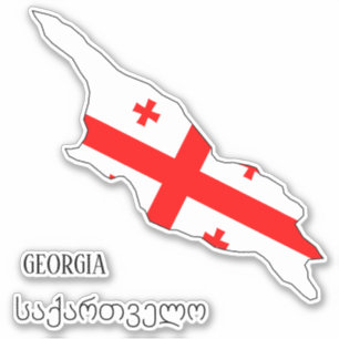 Pegatina Mapa de bandera de Georgia