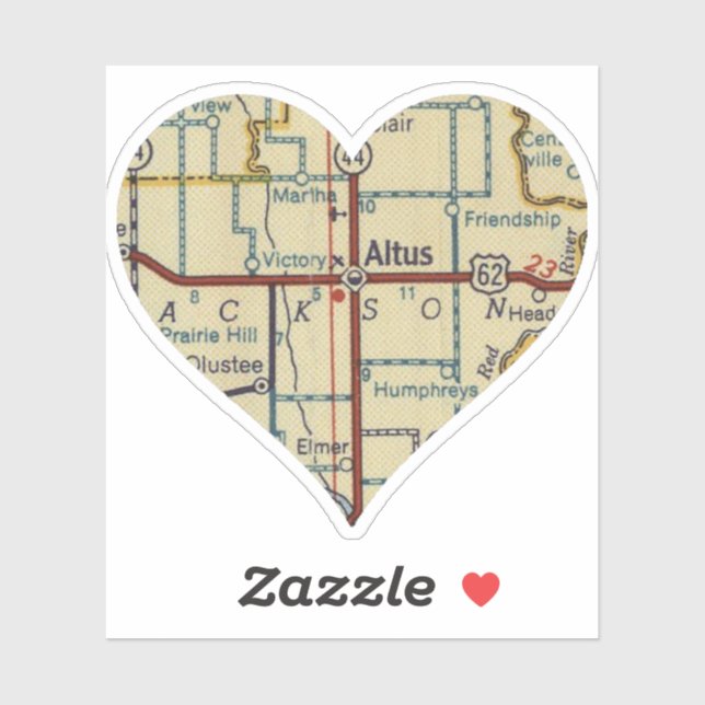 Pegatina Mapa de cosecha de Altus OK (Hoja)