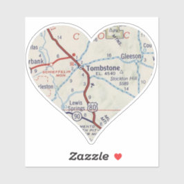 Pegatina Mapa de cosecha de piedras comunes de Arizona