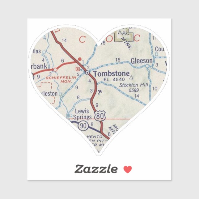 Pegatina Mapa de cosecha de piedras comunes de Arizona (Hoja)