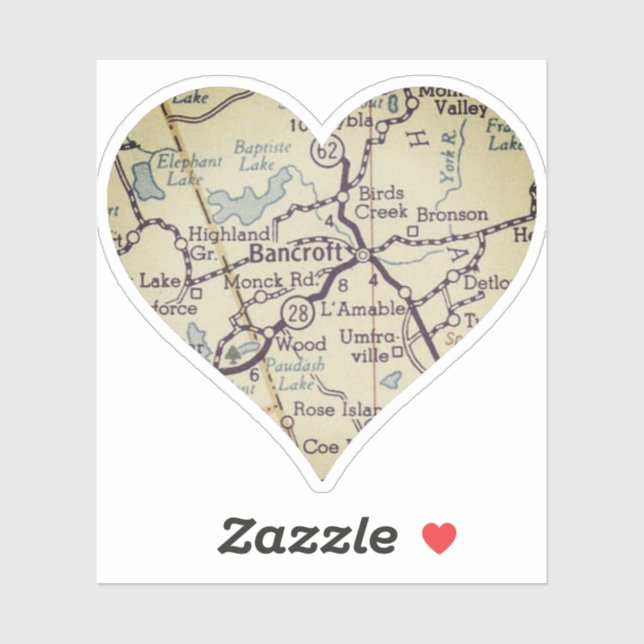 Pegatina Mapa de cosechas de bancos de Ontario (Hoja)