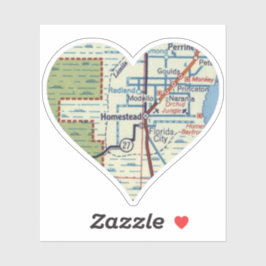 Pegatina Mapa de cosechas de Florida Homestead