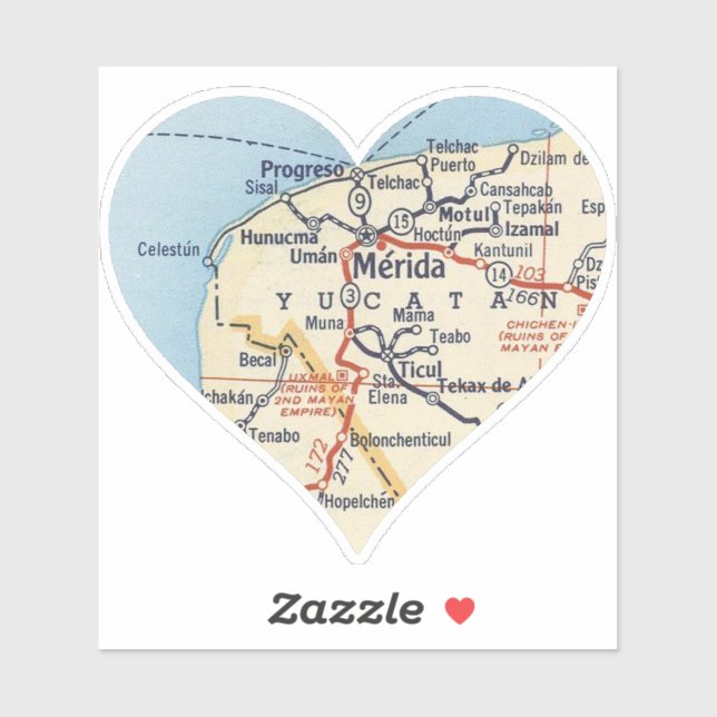 Pegatina Mapa de cosechas de México (Hoja)