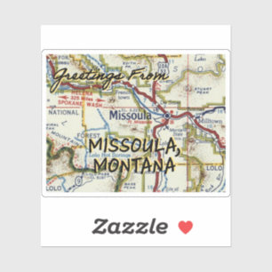Pegatina Mapa de cosechas de Missoula Montana