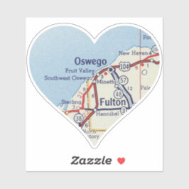 Pegatina Mapa de cosechas de Oswego New York